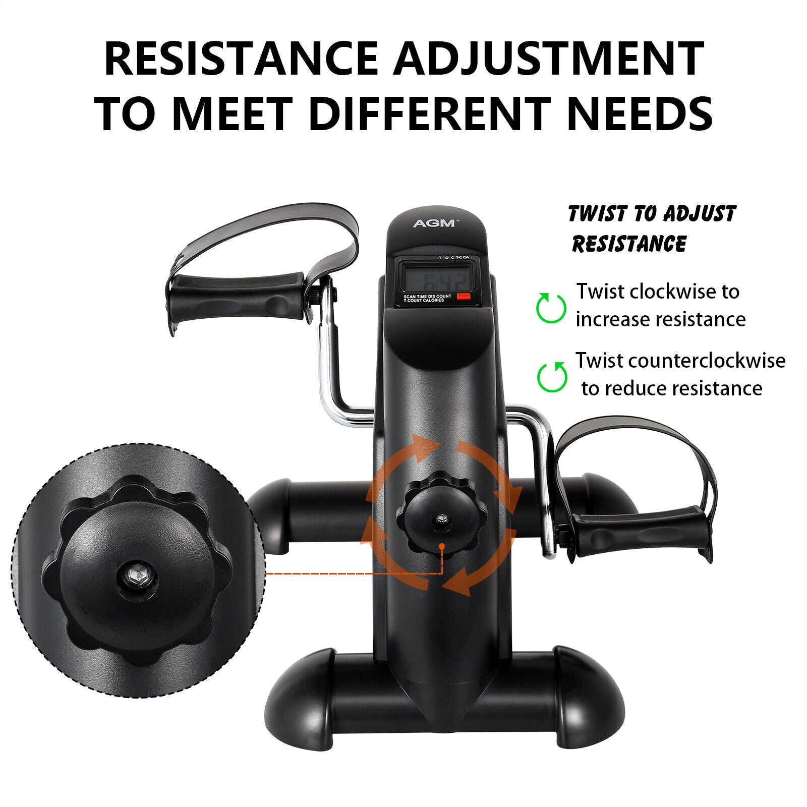 Mini Fitnessbike Pedaltrainer Heimtrainer LCD Armtrainer Und Beintrainer AGM